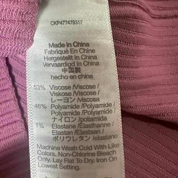 Madewell Ottoman Rib Crop Top Shaded Pink NEW - Picture 4 of 6